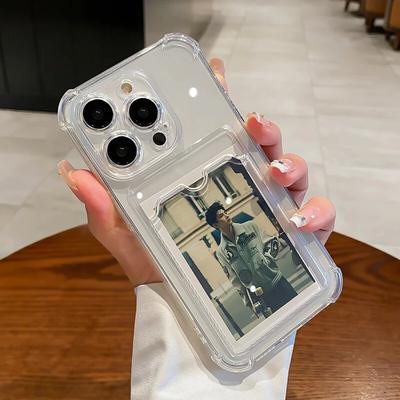 Transparente Handyhülle mit Kartensteckplatz und Halter für Xiaomi 13T Pro Hülle Redmi Note 12 11 10 9 8 Pro 13C 12C Poco X5 X3 Pro M5 Cover