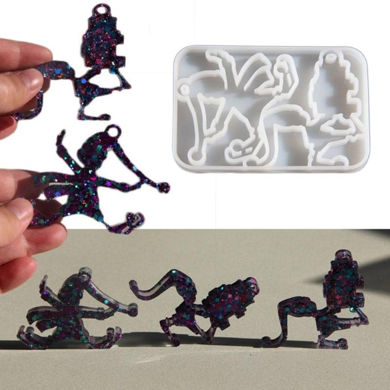 Silicone Elf Pendant Mold Easy Demolding Epoxy Mould For Handmade Jewelry Keychains Christmas Tree Ornaments