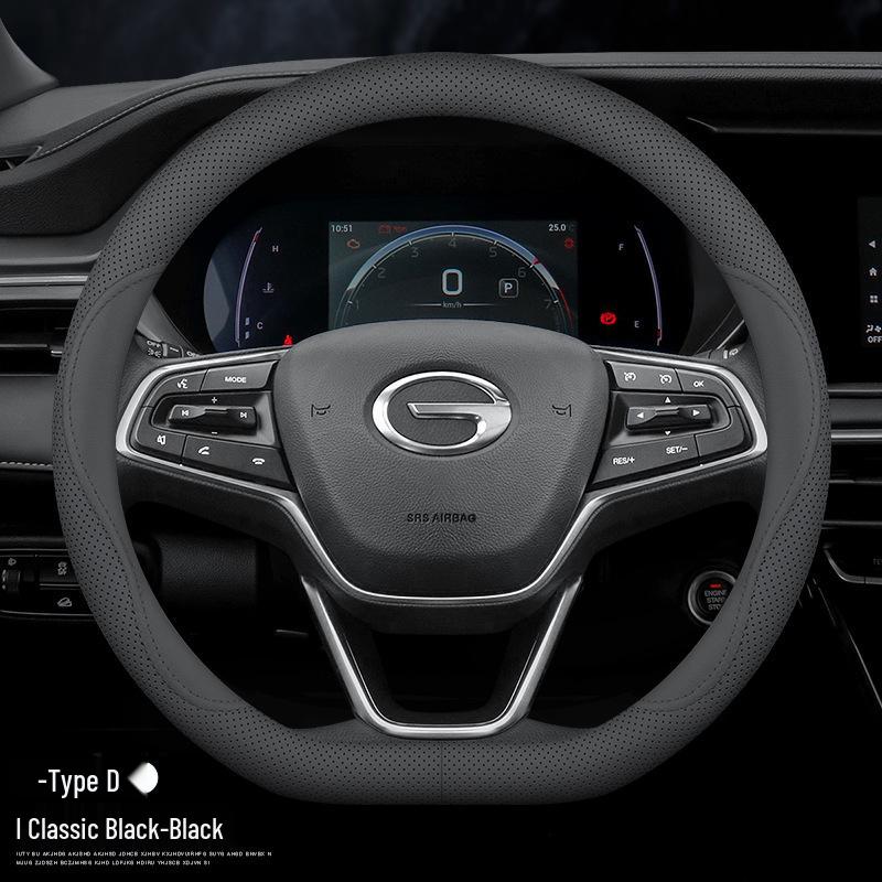 Luxurious Genuine Leather Steering Wheel Cover for GAC Models: GS4, GA6, Legend, GM6, M8, GS7, Shadow Leopard, GS8, GS5