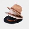 Cotton Twill Jazz Hat With Wide Brim For Outdoor Sun Protection And Casual Style