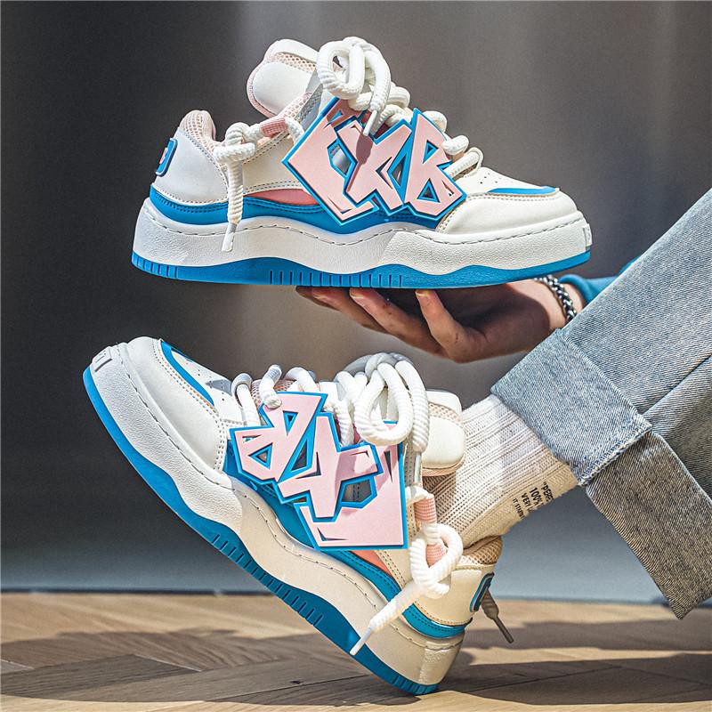 Trend Shoes For Men New Chunky Vulcanized Punk Shoes Sneakers Men 2024 Good Quality Street Style Sport Running Sneakers Men New