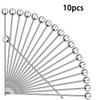 Stainless Steel Cocktail Picks Reusable Cleanable Cocktail Toothpicks Metal Skewers Cocktail Sticks for Drinks 4.3 Inch