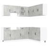 Kitchen Cabinet Set, Lucca, 11-Piece, Concrete Gray
