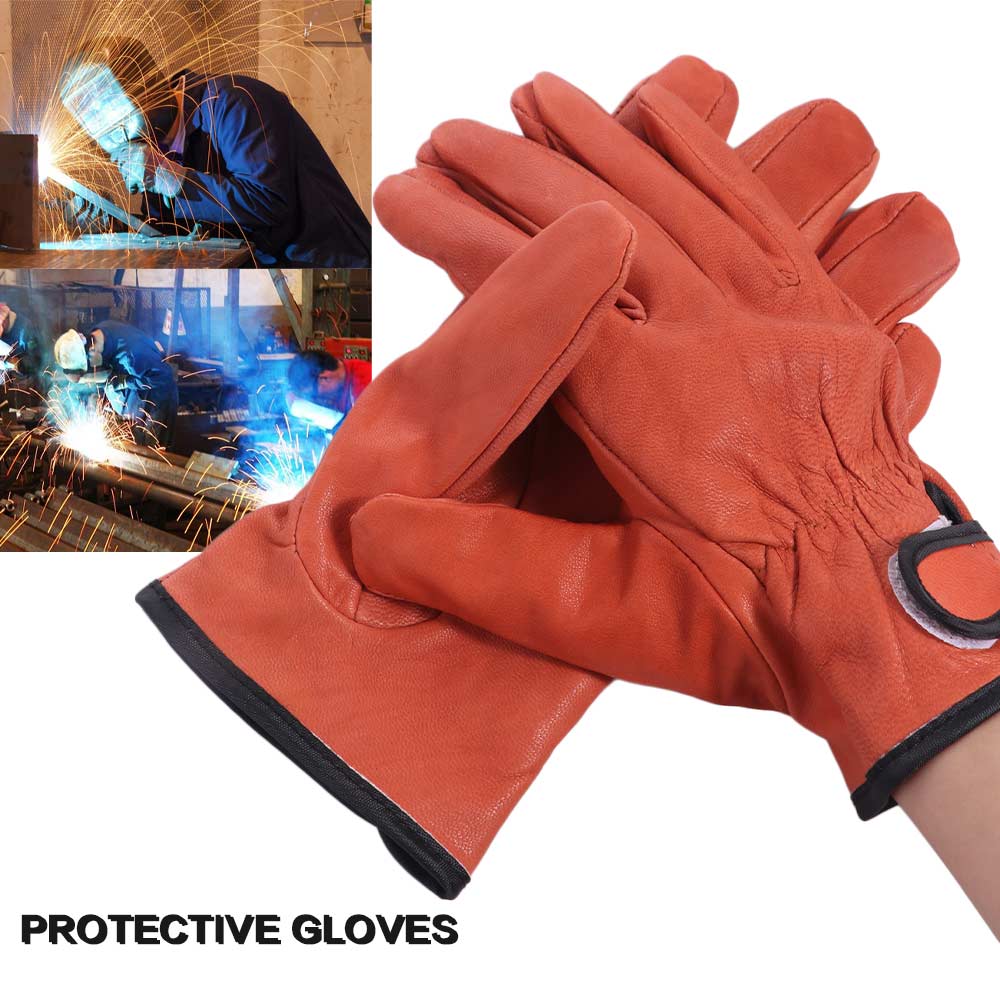 Comfortable Leather Working Gloves Vintage Driving Gloves Gardening Safety Gloves  Warehouse