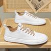 Mode Neue Herren Atmungsaktive Freizeitschuhe Klassische Schnürung Schlichte Weiße Sneakers Leder Designer Business Büroschuhe Tenis Masculino
