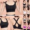 Soutien-gorge de sport rembourré sans coutures pour femme à impact élevé avec fermeture éclair sur le devant et bretelles réglables