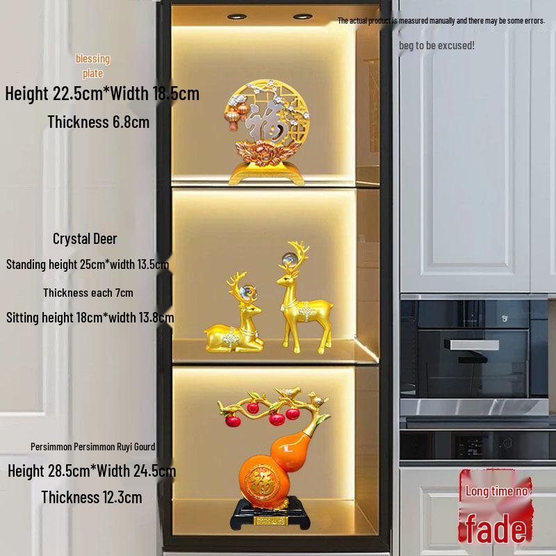 Luxury Wine Cabinet Ornaments for Living Room Entrance Decoration