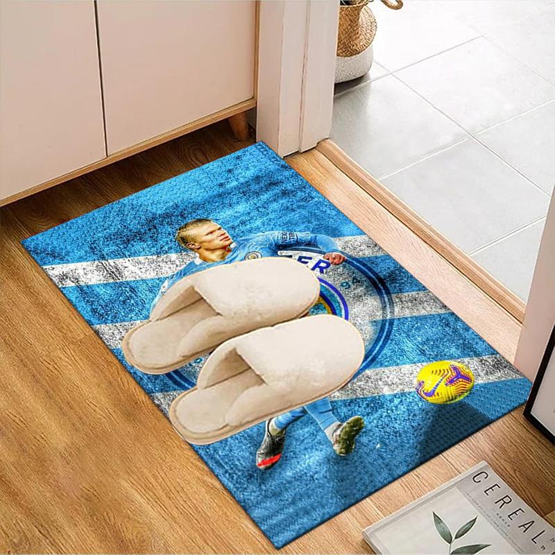 Haaland Football Player Rug Game Carpet, Floor Mat for Bedroom Living Room Entryway Rug, Home Decor Idea Gift for Christmas birthday