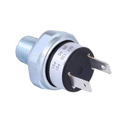 Interruptor de Pressão de Ar Prata Fácil 90-120 PSI Rosca Macho NPT 1/4" Compressor de Ar 24V 12V Pressão Interruptor de Pressão Buzina a Ar