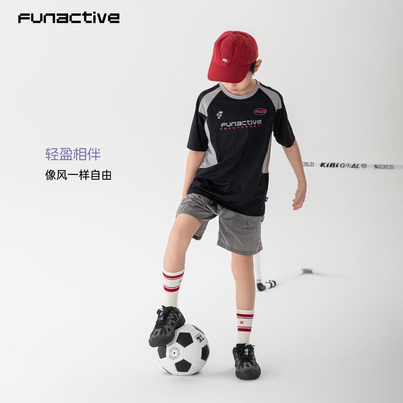 FUN ACTIVE Boys Letter Splicing Short Sleeve T-Shirt 150