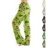 Pyjamasbukser Nattøy Fritidssnor Elastisk midje Bukser Komfortable Rette Yoga Løse Bukser