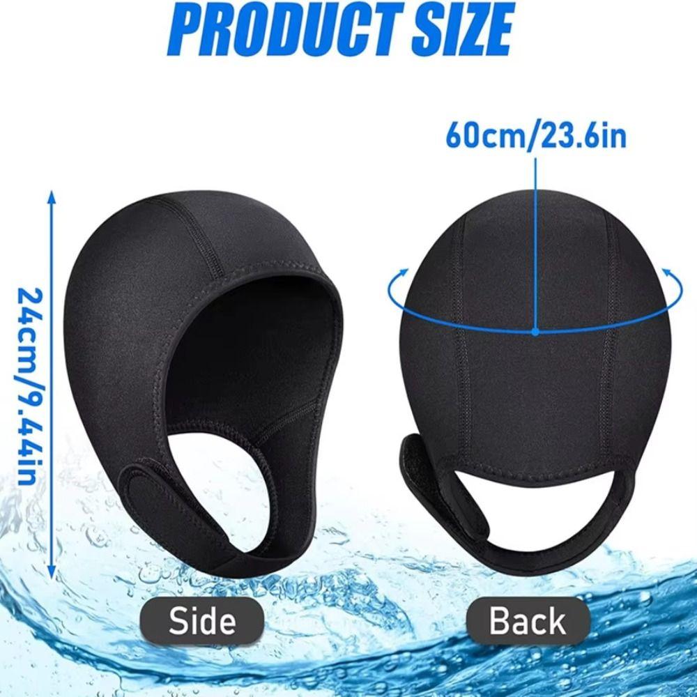 Neoprene Diving Hood Waterproof Surf Diving Cap Black Swimming Cap Men Women