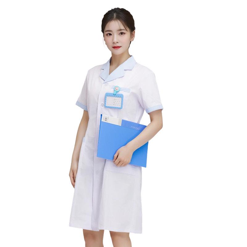 Short Sleeve Nurse & Doctor White Coat Uniform