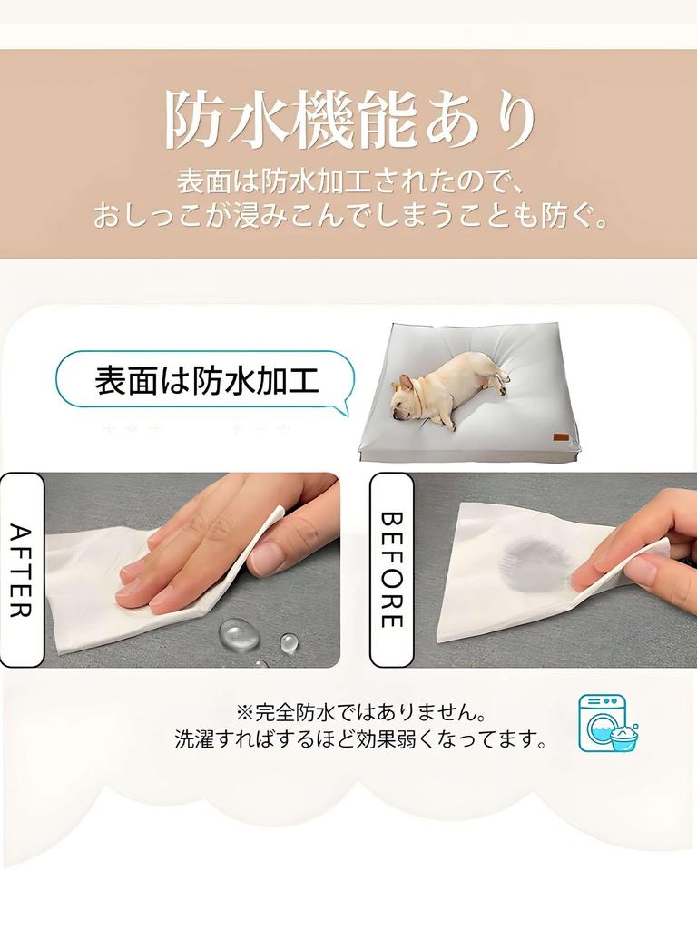 PETTENA Waterproof Pet Machine 11cm Made with Cloud Breathable Memory Abrasion Cool Removable Suitable for Large Dogs XL for Dogs Up To Bed, Washable,