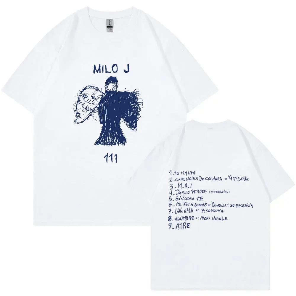 Rapper Milo J Tour Tshirt 111 Album Merch Tshirts Unisex Wounisex Fashion Hip Hop Short Sleeve T Shirt Fans Gift Harajuku Streetwear