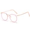 Full Frame Retro Metal Myopic Eyeglass Frame Anti Blue Light Short Sight Eyeglasses Round Women Men Cat Eye Near Sighted Glasses