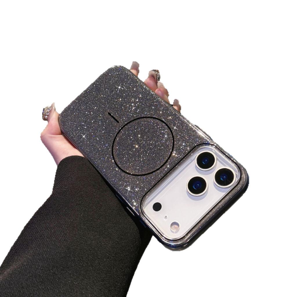 Starry Sky Flash Powder Magnetic Suction IPhone17PROMAX Phone Case Apple 16 Advanced Sense Anti Fall Protection Case 15