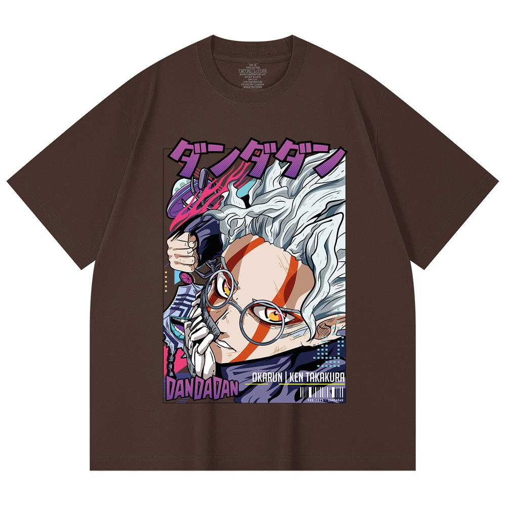 230 g/m² 100% Baumwolle Dandadan V18 Okarun Print Unisex Schweres Baumwoll-T-Shirt