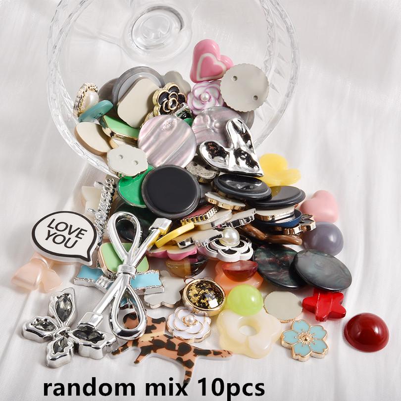

10/20/30/50pcs Flat Back Charm Mixed Heart Flower Bowknot Charms For Junk Cases Jewelry Making Supplies Headwear DIY Accessories