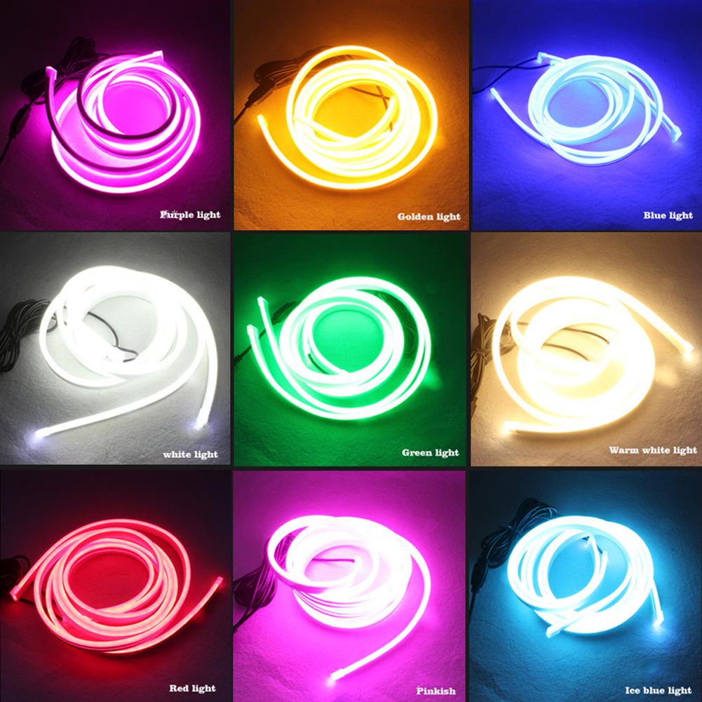 2pcs 80/120cm Car Led Light Strip for Hood Waterproof Flexible Decoration Strip Light Decor Lamp Universal Daytime Running Light