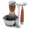 Safety Men Grooming Set Trimming Soap Stand Bowl Beard Brush Vintage Professional for Men
