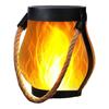 Dancing Flame Lantern Solar Garden Light Waterproof Flickering Flame Lantern USB And Solar Charging Outdoor Light for Porch Yard Patio Decor