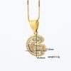Cross Pendant with Micro Pave Cubic Zirconia - 26 Letter Options for DIY Jewelry Accessories