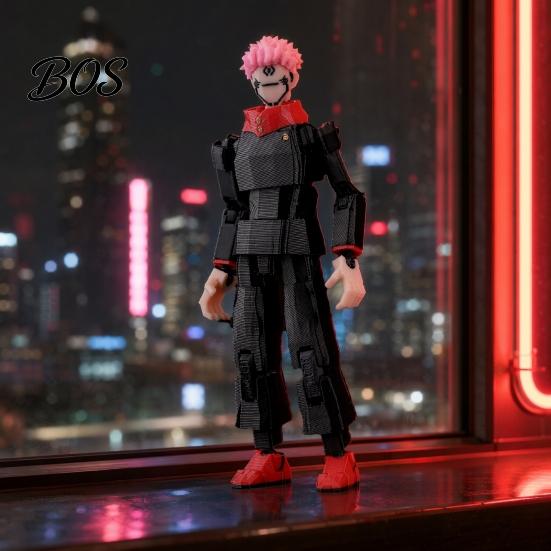 Poseable 3D Printed Figure Anime Character Figure, Movable Joints Action with Changeable Parts Accessories, Animation Model Ornament, Collectible Gift