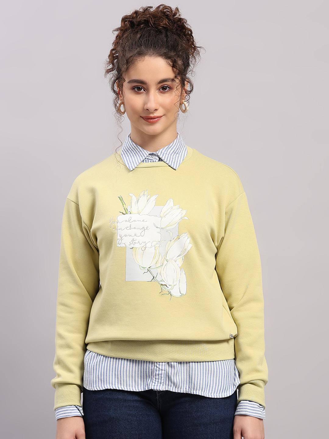 MONTE CARLO Женская толстовка с круглым вырезом и длинным рукавом M светло-зеленый 2590₽