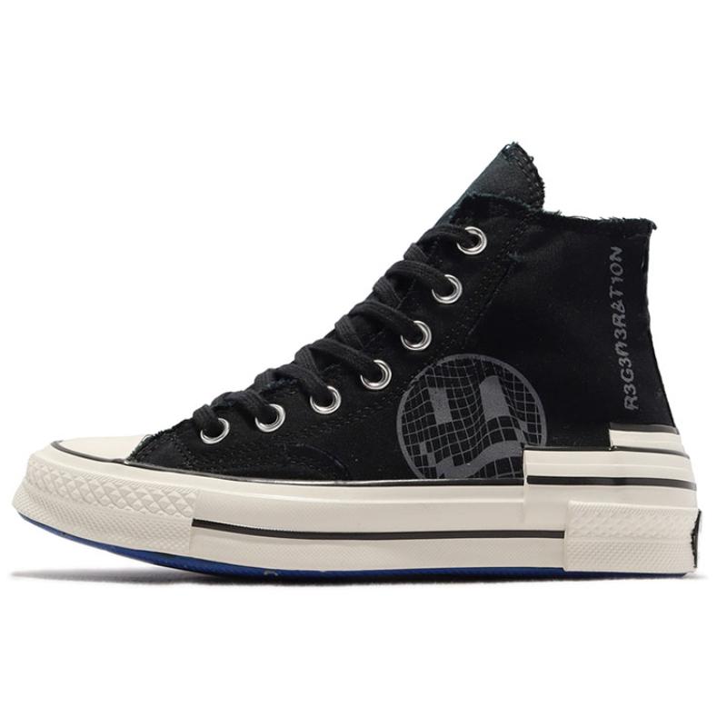 

Converse 1970-е Chuck Taylor All Star Удобные Повседневные Высокие парусиновые Унисекс Черный Серый 35