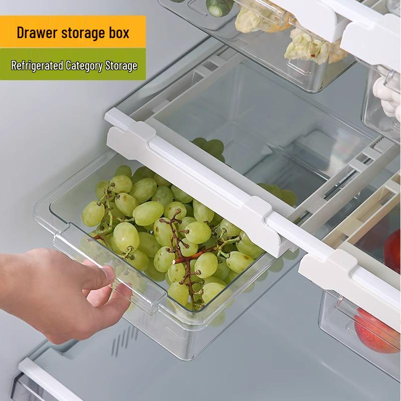 Transparente Ausziehbare Kühlschrank-Aufbewahrungsbox für Gemüse, Obst und Eier