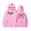 Death Wings Print Zipper Hoodie Men Women Gothic Y2k Jacket Hoodies Casual Sweatshirt Coat Streetwear Winter Autumn