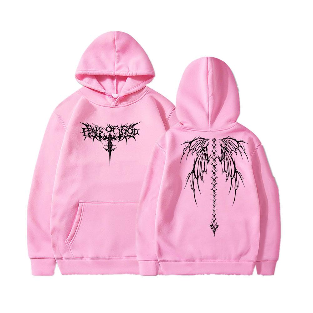 Death Wings Print Zipper Hoodie Men Women Gothic Y2k Jacket Hoodies Casual Sweatshirt Coat Streetwear Winter Autumn