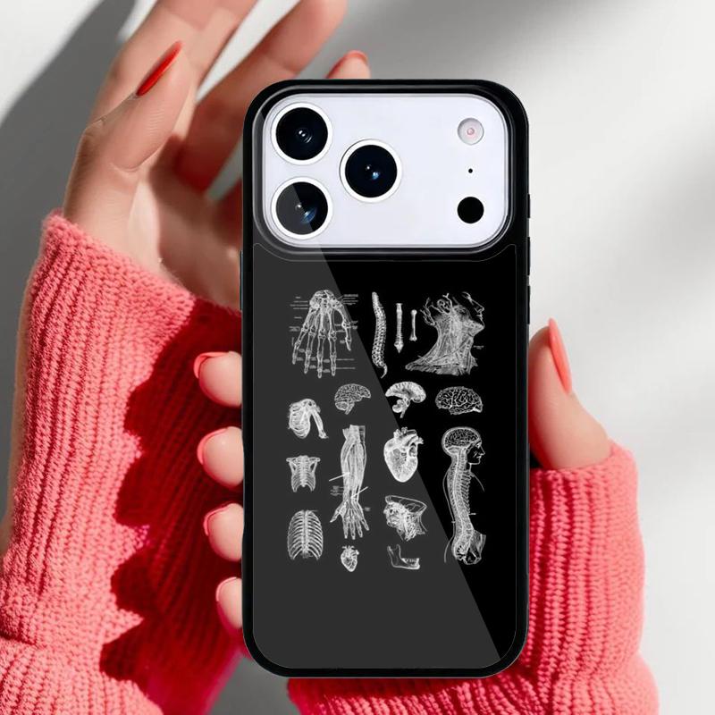 Medical Human Anatomy Phone Case for iPhone 17 Air 16e 15 14 13 Pro Max Back Cover for 12 11 Pro Coque