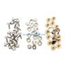 Y5GD 50Pcs Snaps Button Stainless Steel Screw Fastener Studs Cap Fixing Sewing