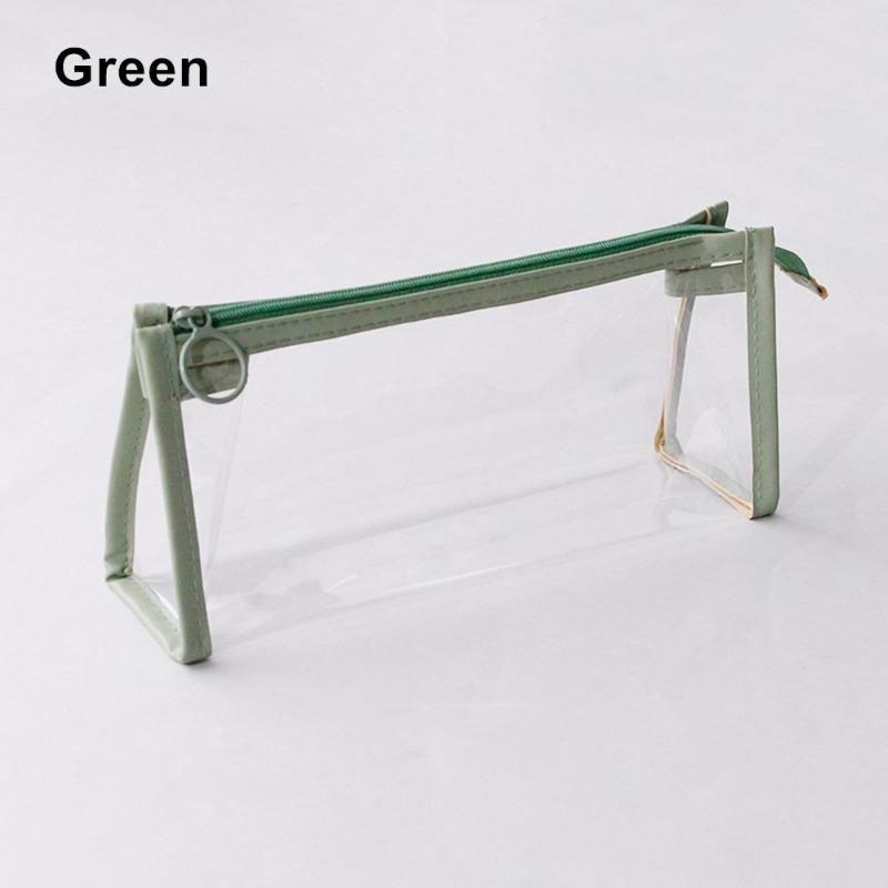 1 Stück Transparenter großer Bleistiftetui Koreanisches tragbares Schüler-Bleistiftetui Kosmetik-Aufbewahrungstasche Büro Schulsachen