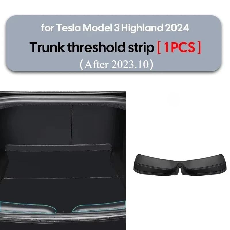 Front Rear Door Sill Pad for Tesla Model Y Juniper Model 3 Highland PU Leather Door Welcome Pedal Threshold Strip Accessories