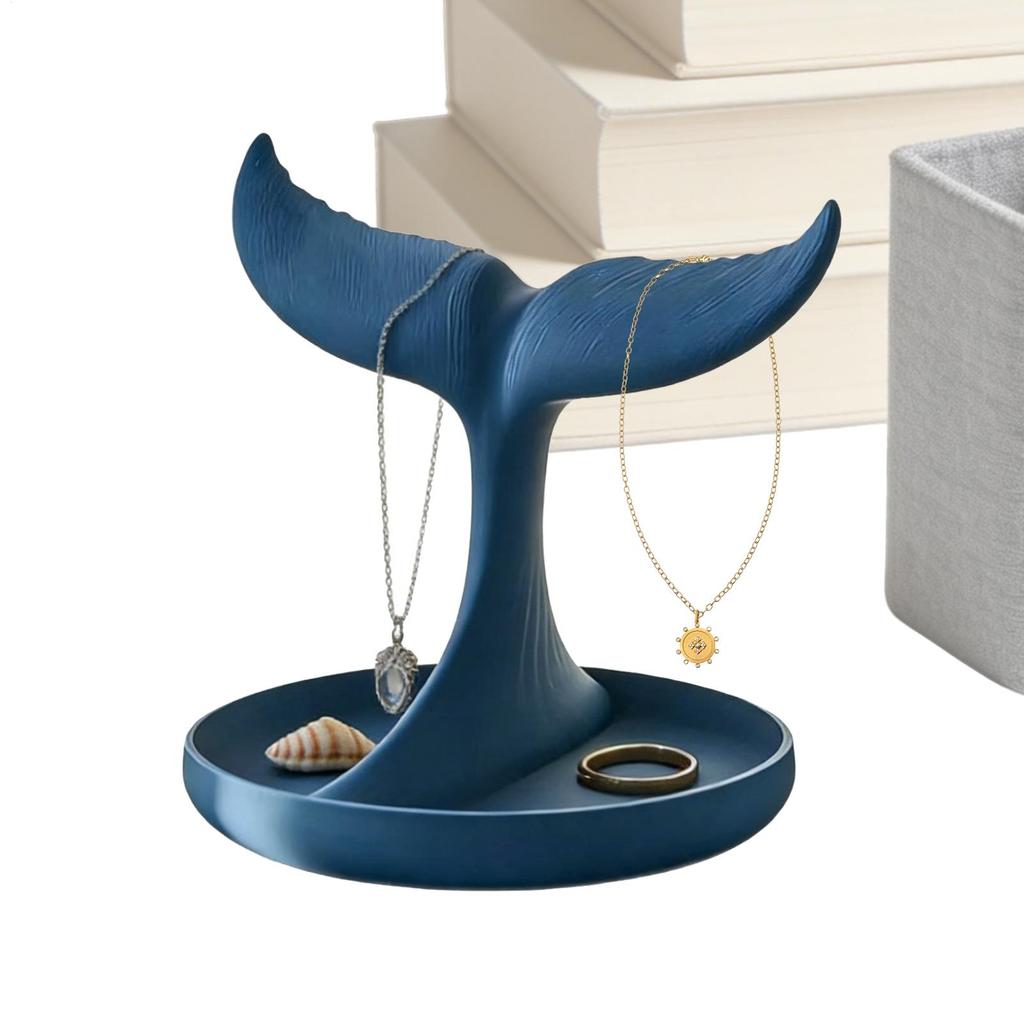 Estante para Joyas Cola de Ballena Soporte Estético Soporte para Anillos Soporte para Pulseras Organizador de Llaves Bandeja de Almacenamiento Para Anillos Soporte Colgante