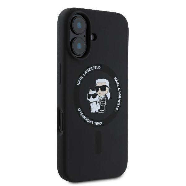 Karl Lagerfeld Klhmp16Mscmkcrhk Iphone16 Plus 6.7 Czarny/Black Hardcase Silicone Karl&Choupette Ring Magsafe
