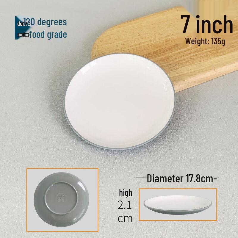777 Two-Tone Melamine Shallow Serving Plates