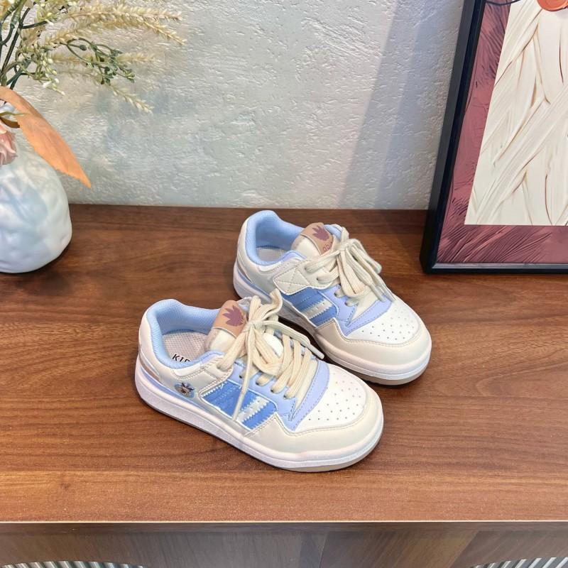Youth Style Shoes Kids Lightweight Casual Sneakers Boys Girls Low Top Rubber Sole Breathable Synthetic Leather Shoes