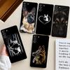 Cartoon German Shepherd Dog Case For Samsung Galaxy S24 Ultra S21 S22 S23 Plus Note 10 Note 20 S8 S9 S10 S20 FE Coque