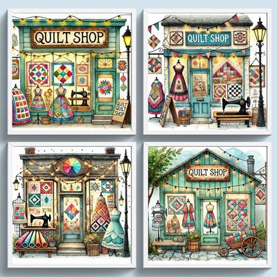 Kit de Broderie Completă Fir Eco-bumbac 14CT Imprimat Magazin de Quilting Cusătură în Cruce Artă