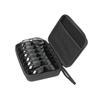 4/5/6/7/8 Compartments Adjustable Glasses Organizer, Portable Black Storage Bag Case For Travel, Sturdy Dividers Eyewear Box
