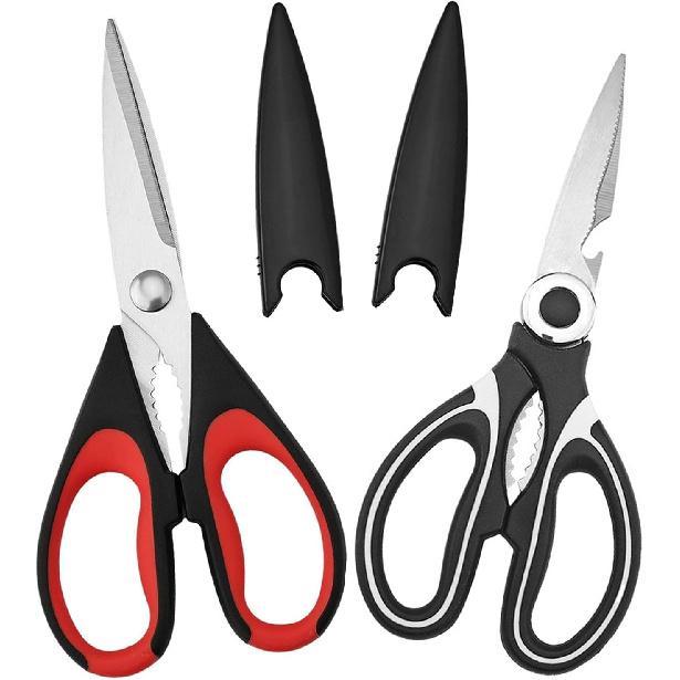 2 Pcs Kitchen Scissors for Food,Kitchen Shears,Heavy Duty High Carbon Stainless Steel Cooking Cutting Scissor for Food