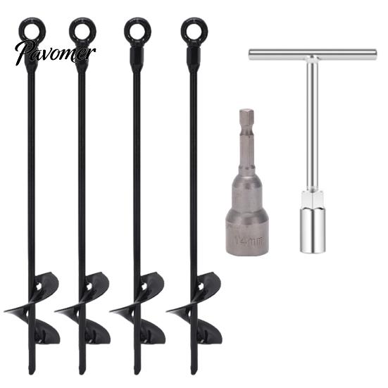 Trampoline Anchors Tent Stakes 4Pcs Spiral