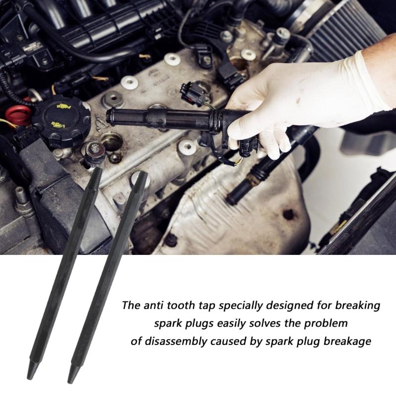 Automotive Reverse Thread Tap Kit Carbon Steel Construction Professional Broken Spark Removal Tool