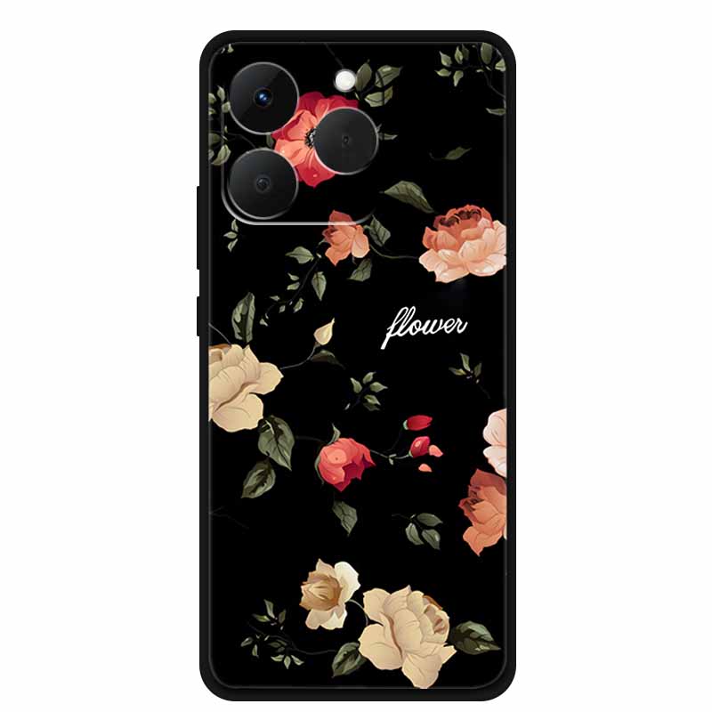 Case For OPPO Realme 15T Embossed Blossoms Funda 3D Relief Flowers Coque Silicone Soft Phone Cover For Realme 15 T 5G Bumper