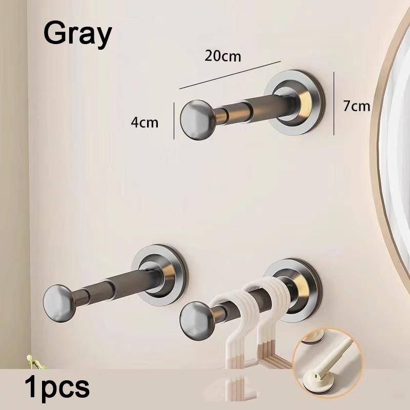 

Hanger Storage Rack No-Drill Suction Cup Installation Retractable and Adjustable Length Home Use Hanger Storage Container new