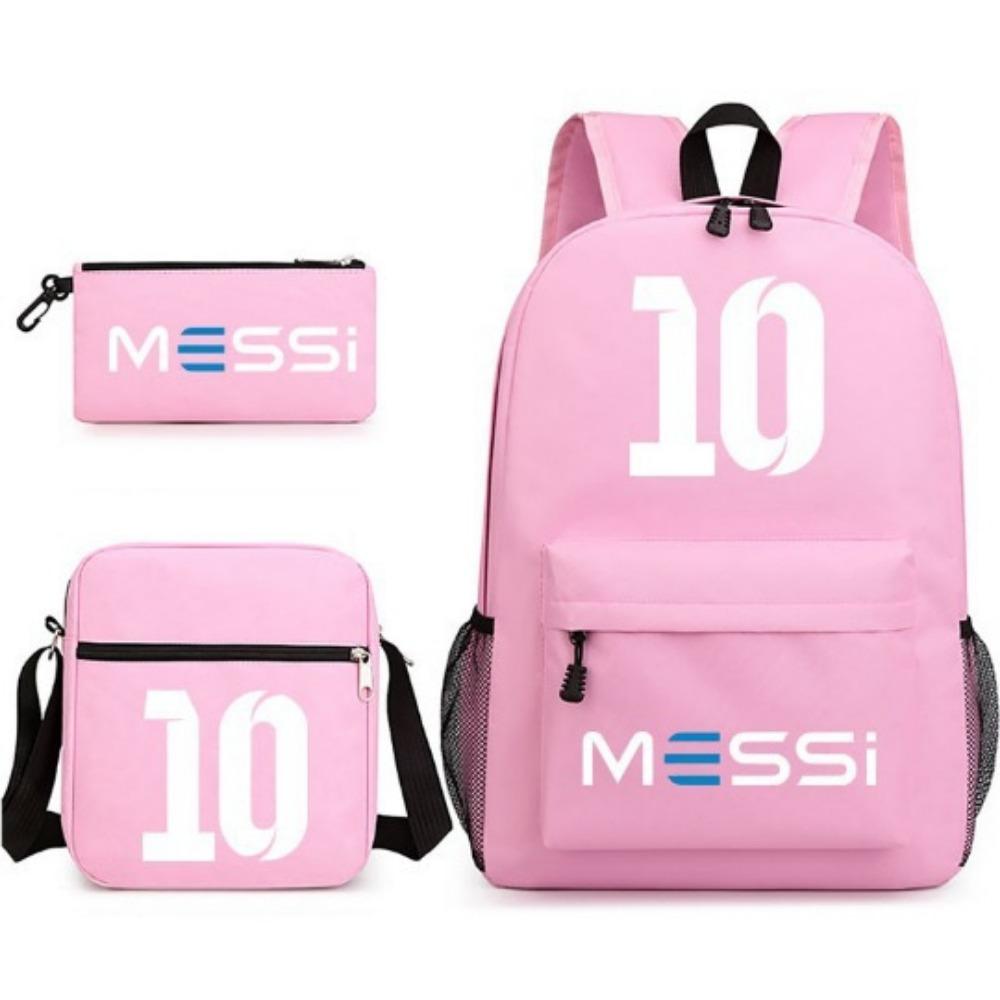 CR7C Luo Backpack Sports Peripheral Printed Backpack Children's Student School Bag Shoulder Bag Pencil Bag Three-piece Set